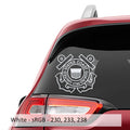 US Coast Guard Life Preserver & Anchors Vinyl Decal