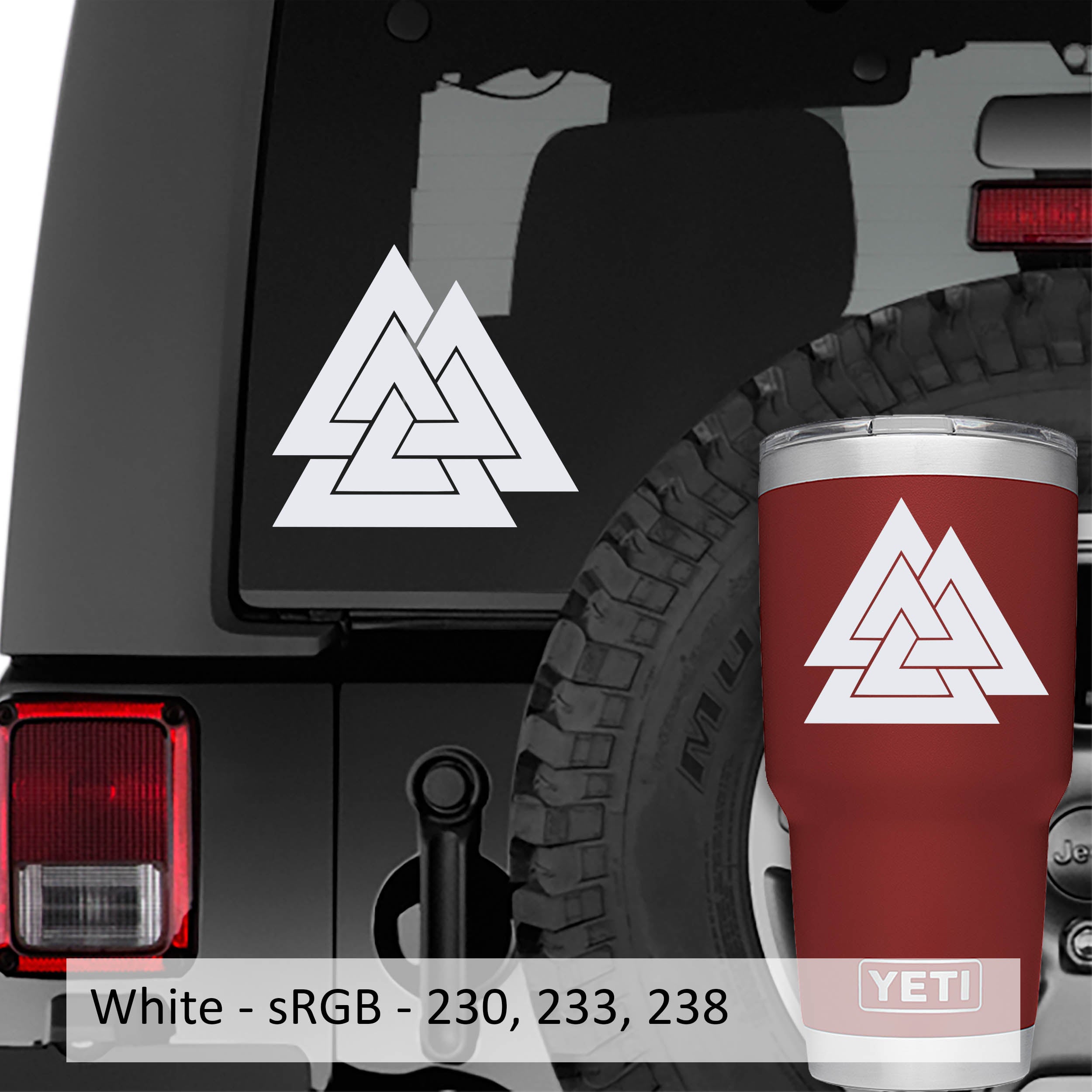 Valknut - Knot of the Slain Vinyl Decal