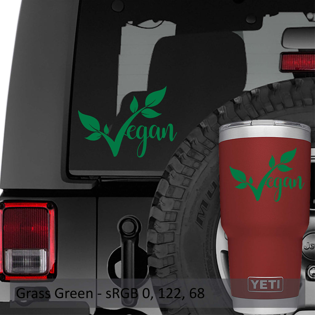  Vegan Text Vinyl Decal