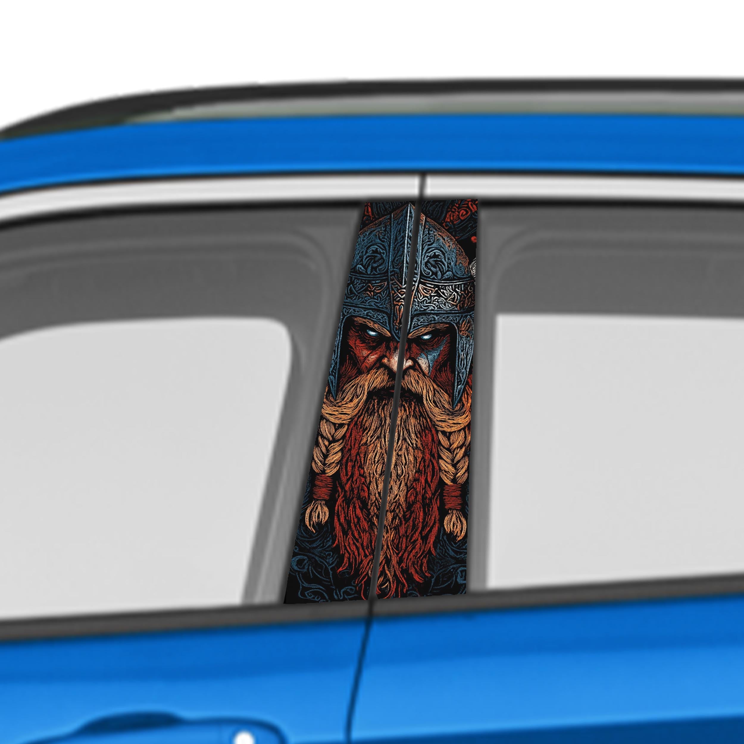 Ancient Warrior Car Door Vinyl Graphic: Bold Livery Sticker for Pillar Panels Universal Fit