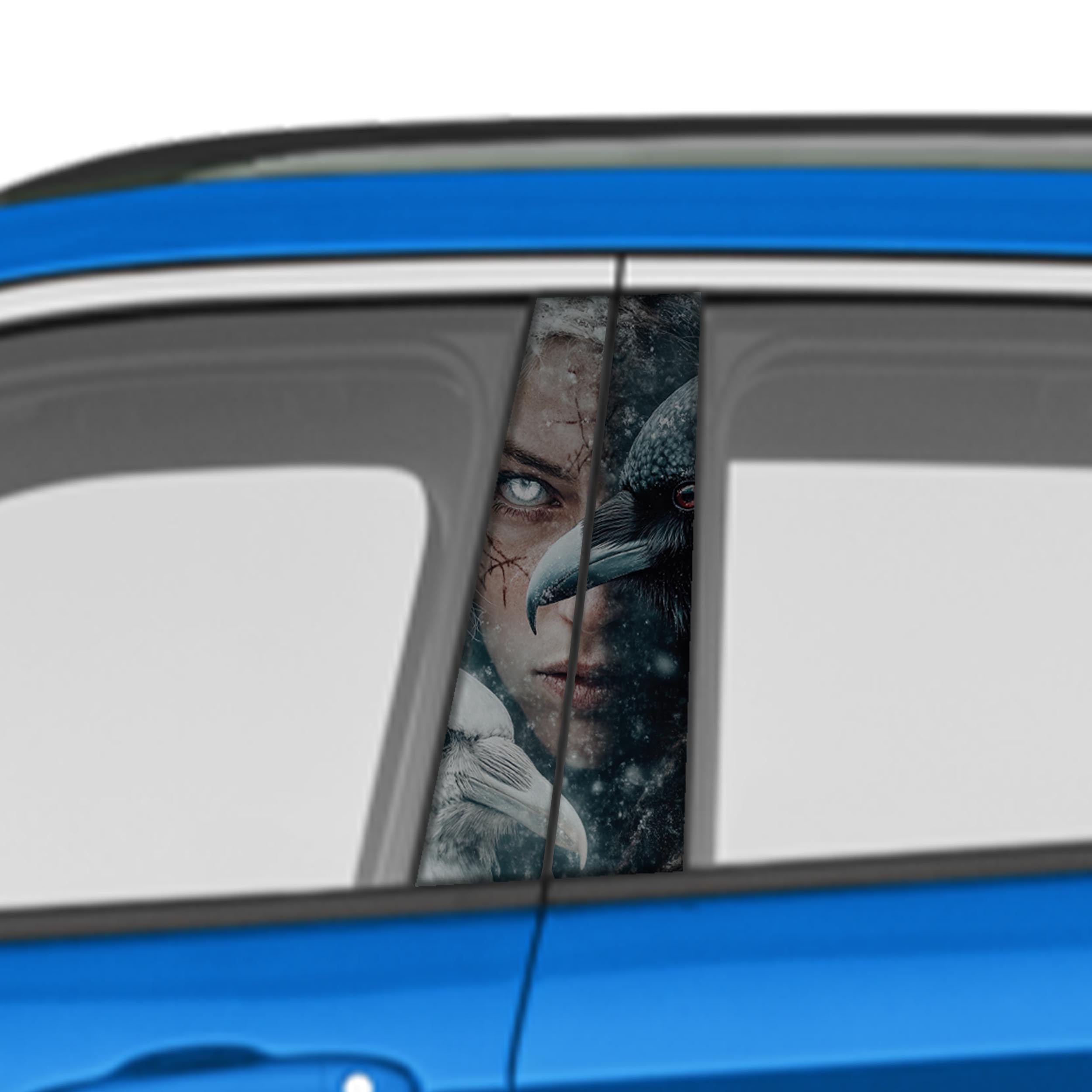 Ancient Warrior Car Door Vinyl Graphic: Bold Livery Sticker for Pillar Panels Universal Fit