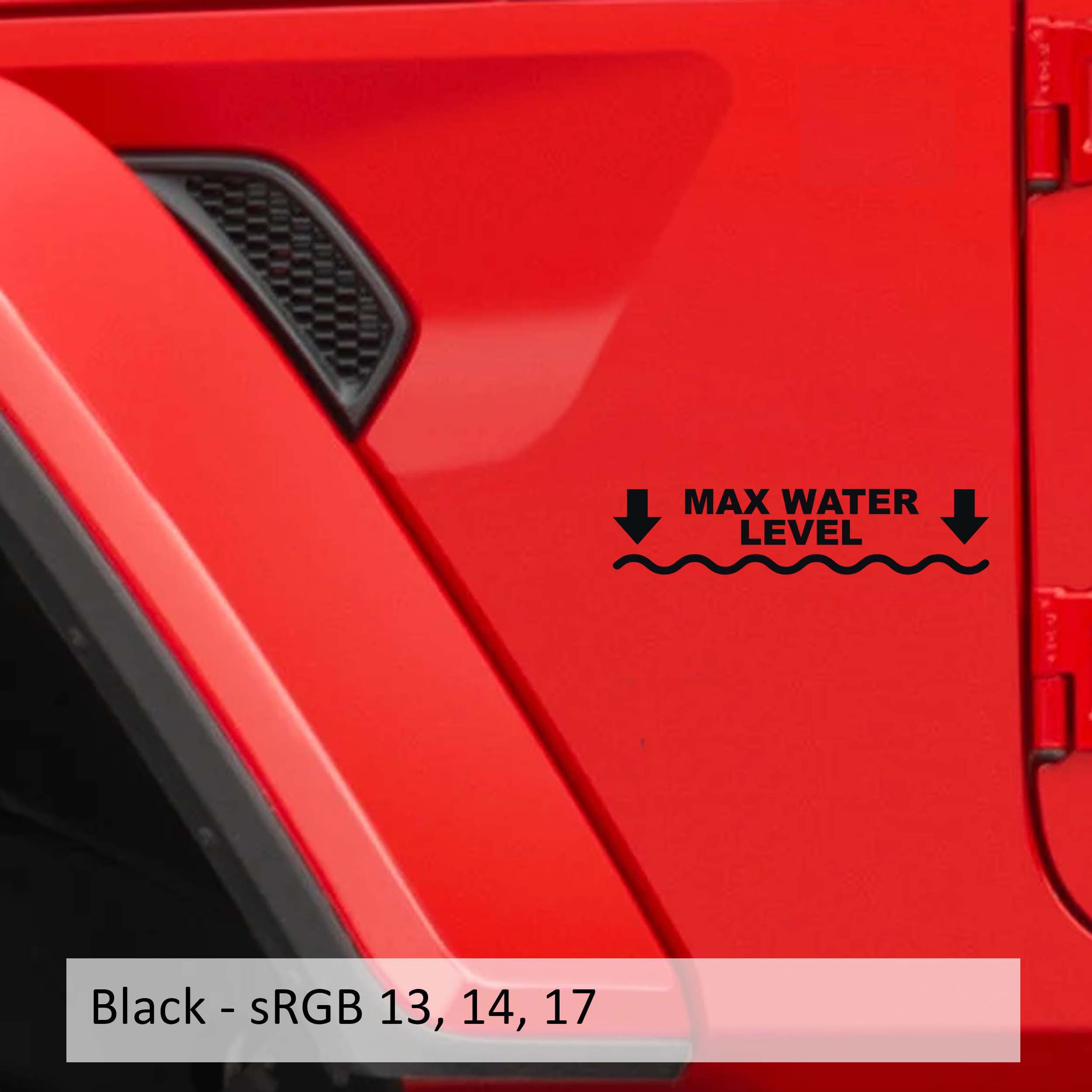 Max Maximum Water Level Vinyl Decal Set