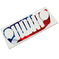 Wavey American Flag Grille Skin Vinyl Overlay - Fits Jeep Wrangler JL/Jeep Gladiator JT 2018 - 2023