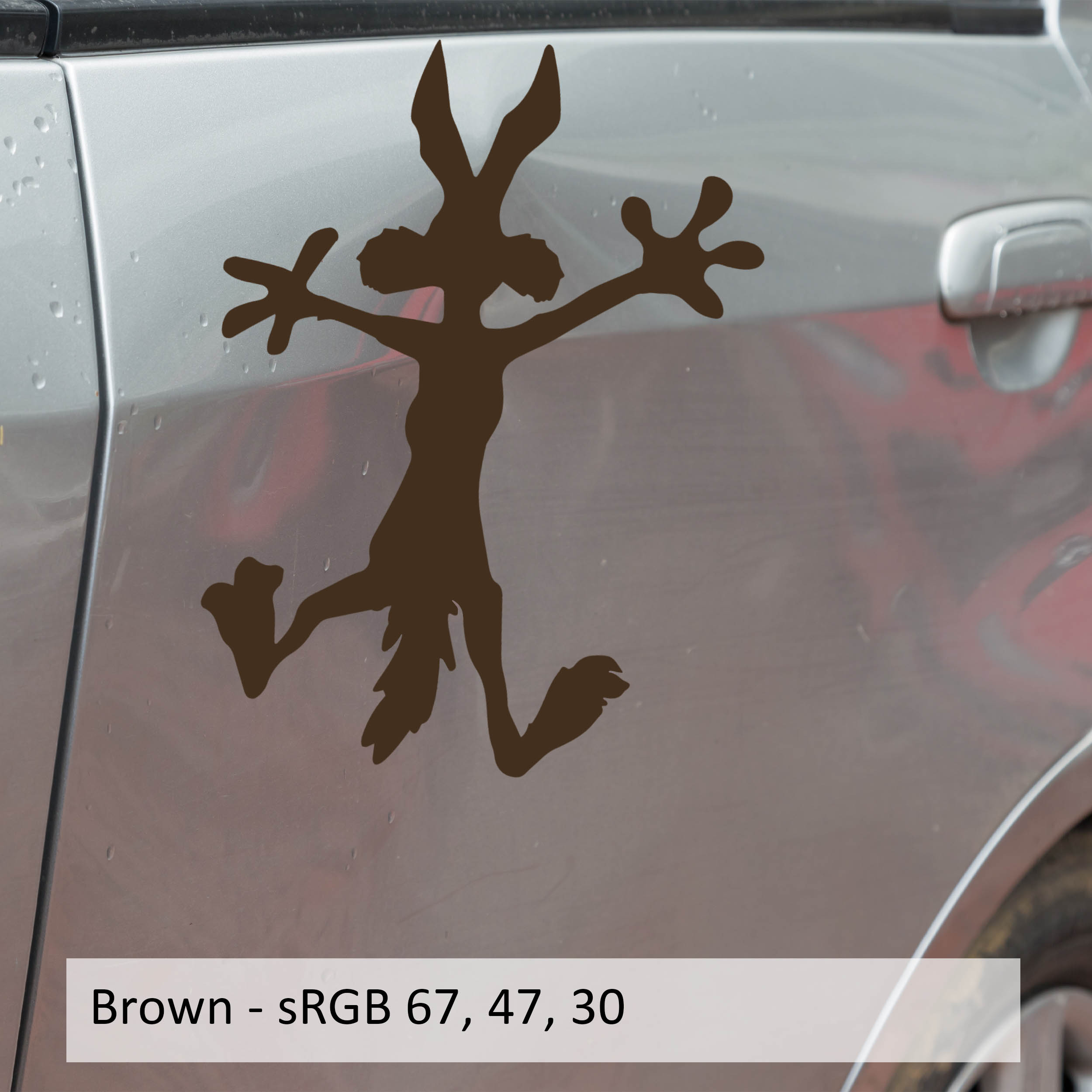 Wile E Coyote Splat Vinyl Decal Sticker