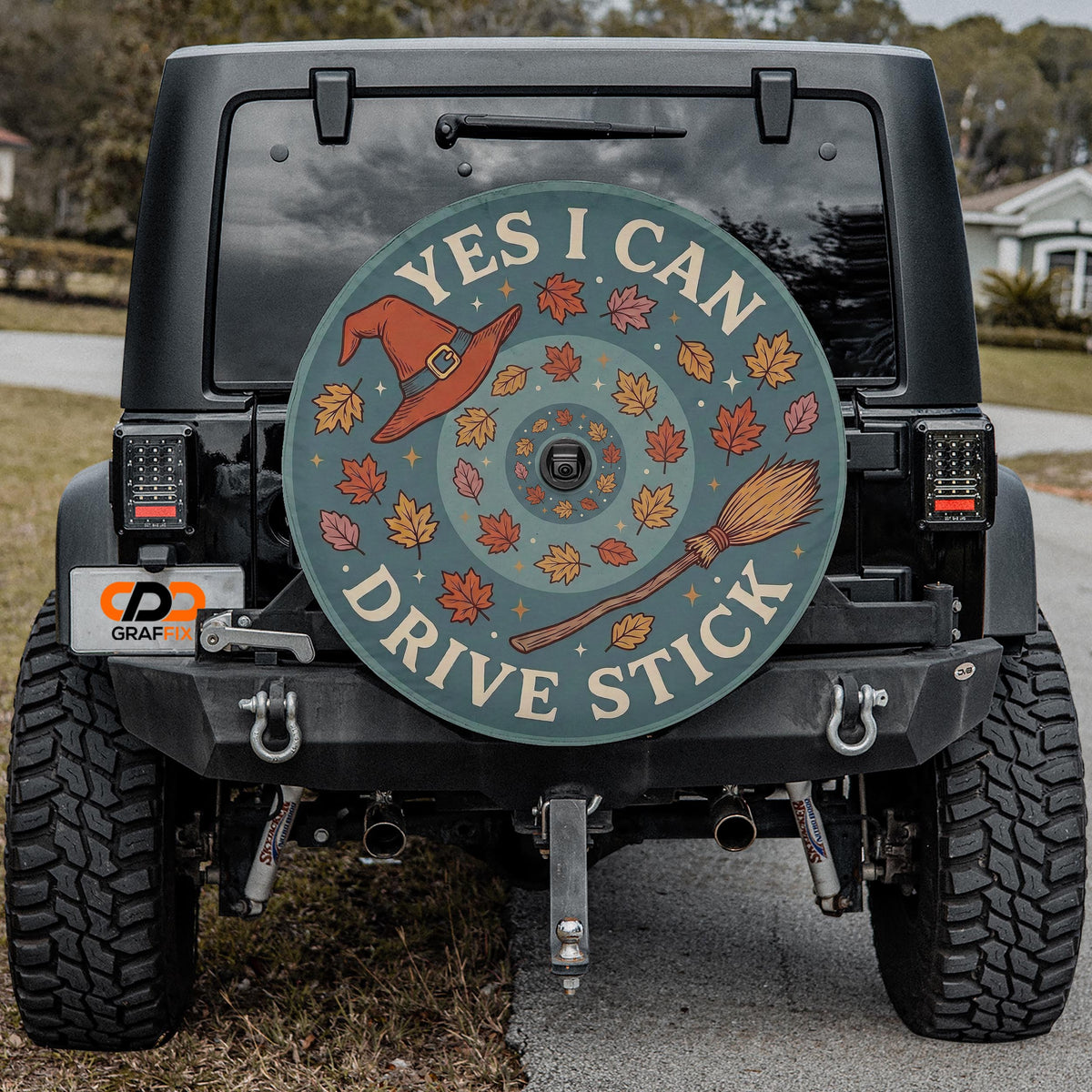 Yes I can Drive Stick Spare Tire Cover