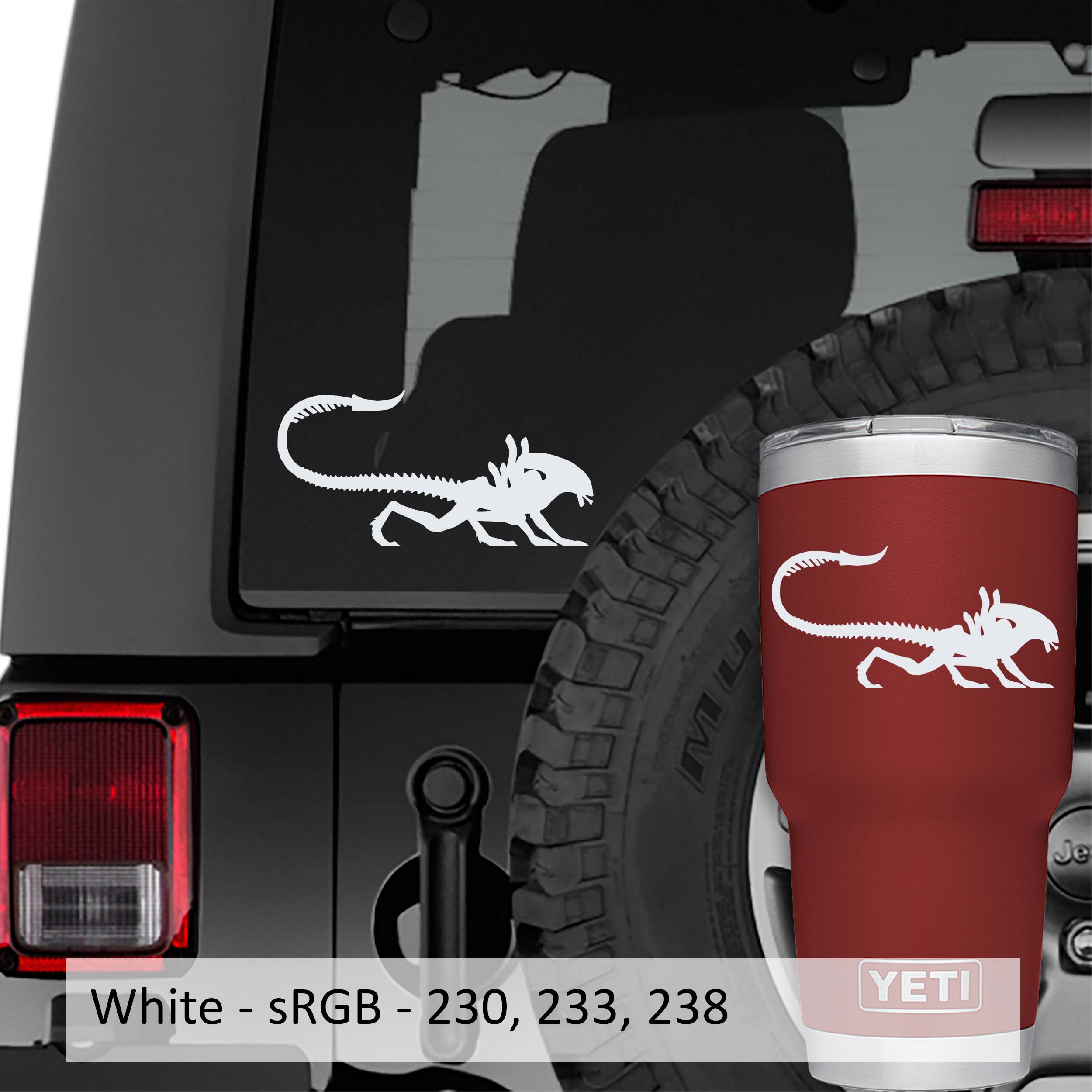 Alien Xenomorph Crawling Vinyl Decal