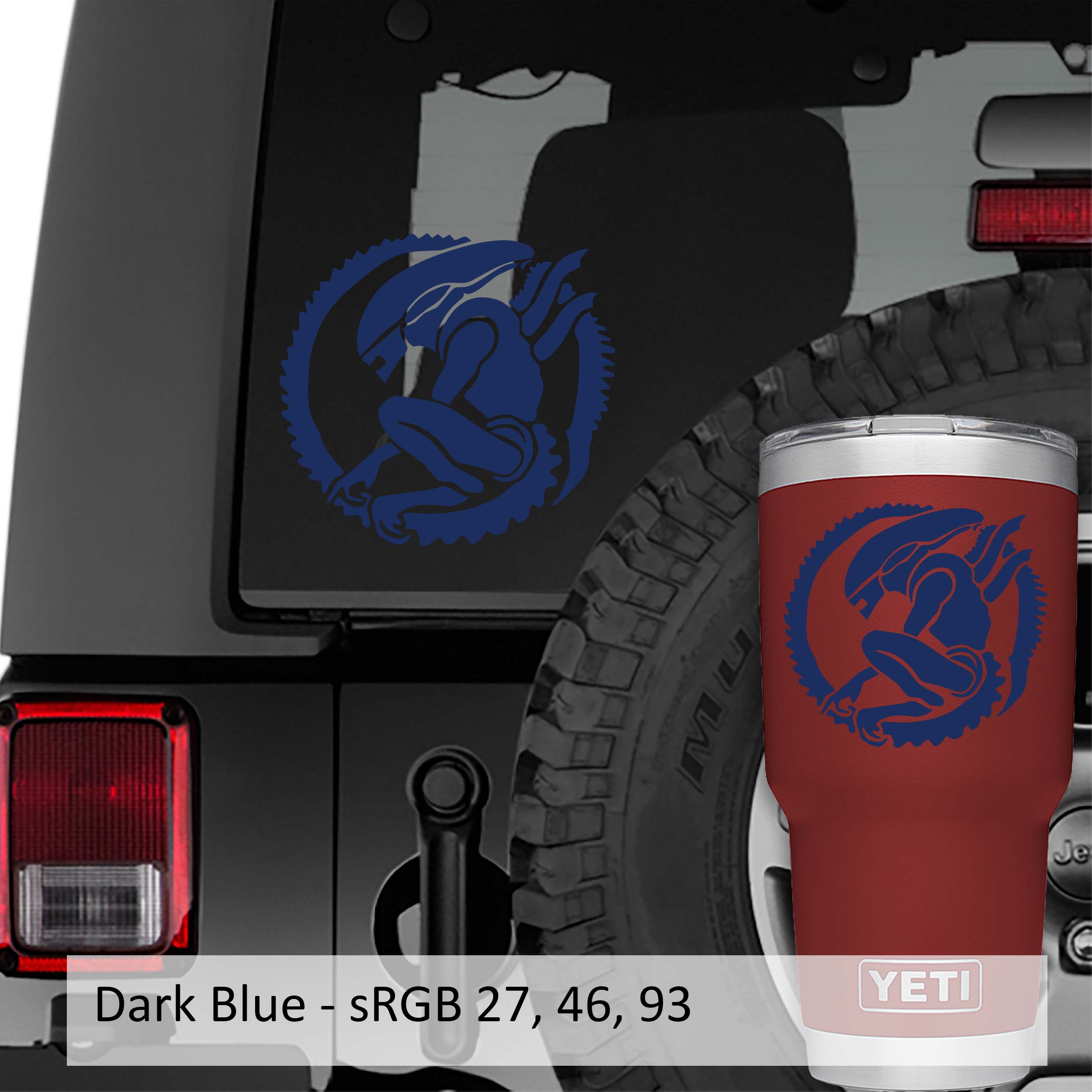Aliens Xenomorph Round Vinyl Decal