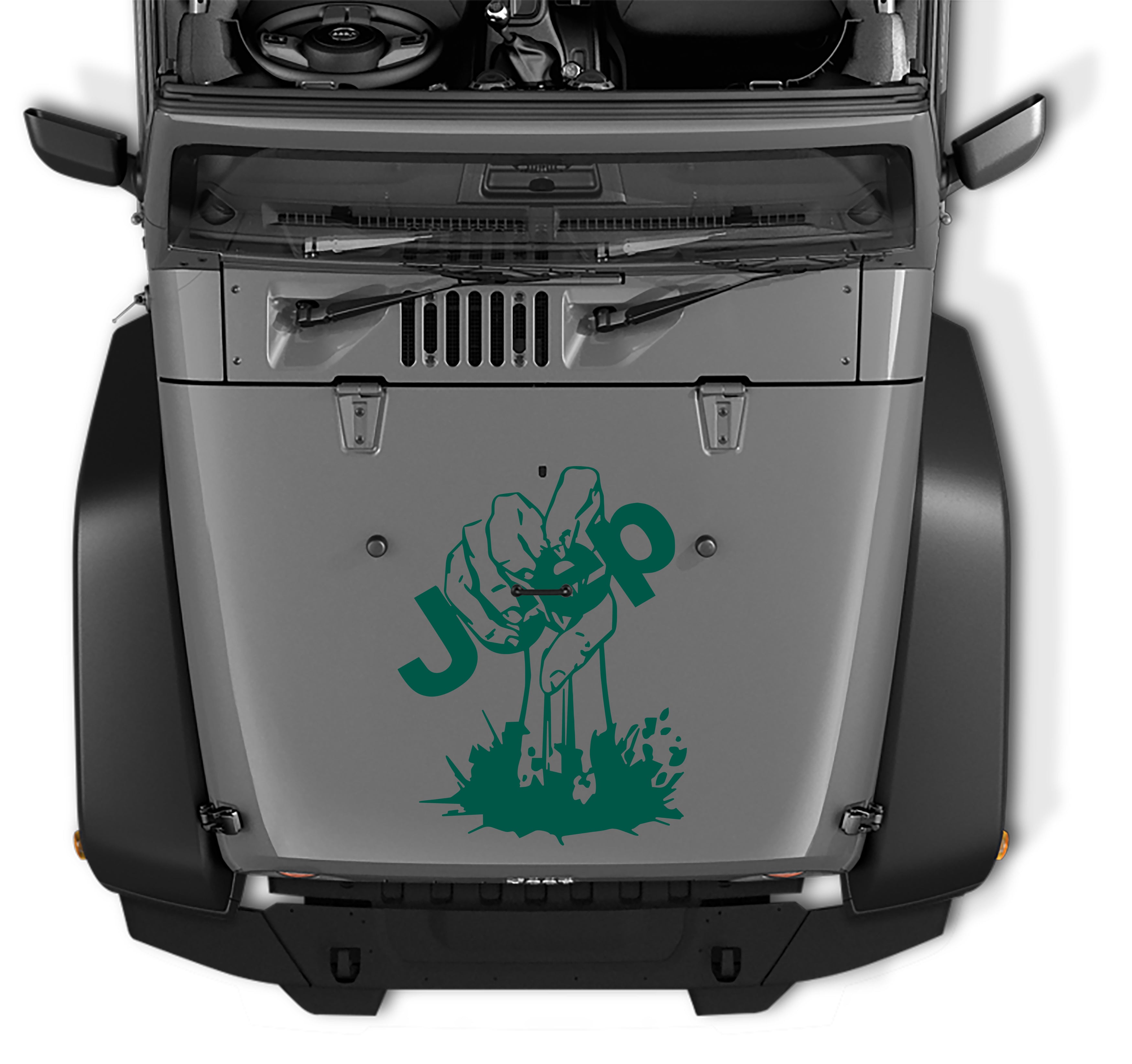 Zombie Jeep Hand Vinyl Decal