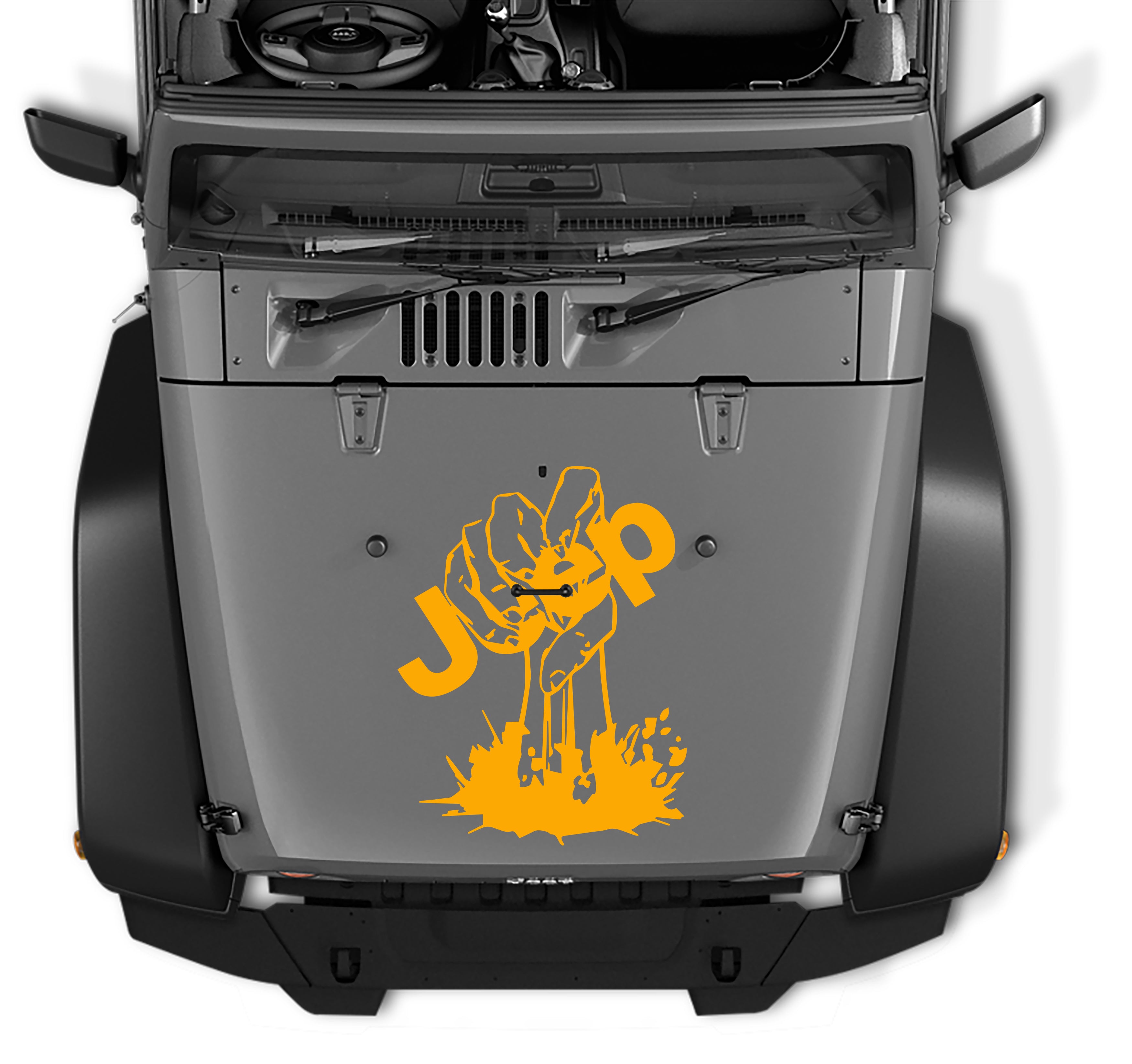 Zombie Jeep Hand Vinyl Decal