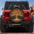 Golden Yggdrasil Tree Spare Tire Cover