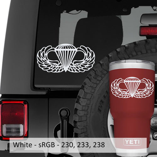 Military Airborne Jump Wings Vinyl Decal