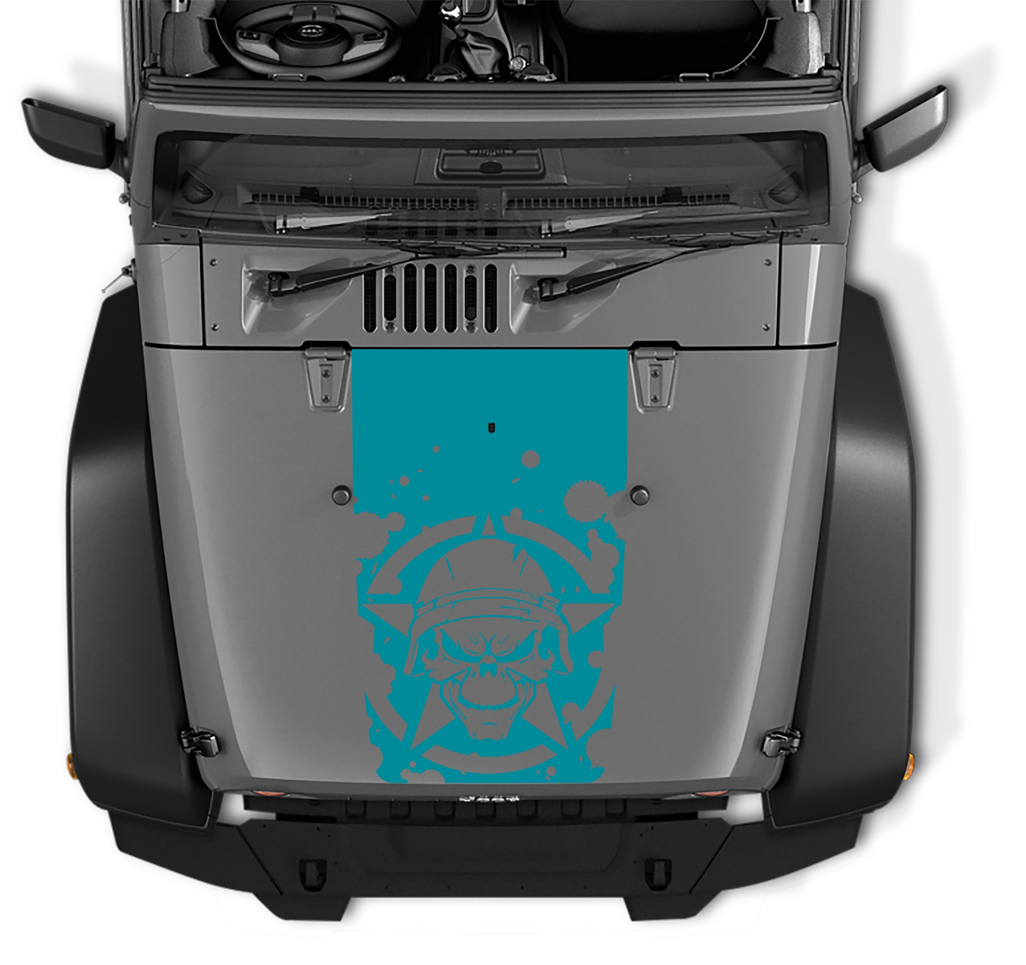 Military Soldier Skull Blackout Hood Decal