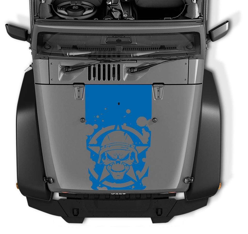 Military Soldier Skull Blackout Hood Decal