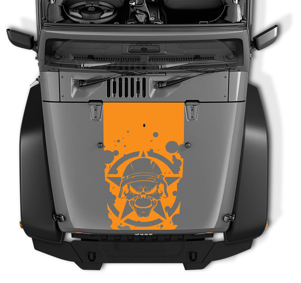 Military Soldier Skull Blackout Hood Decal