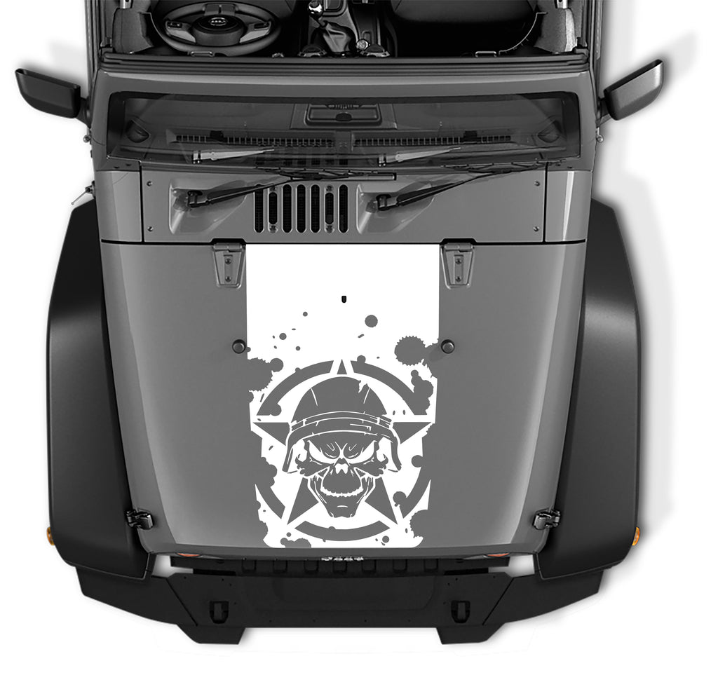 Military Soldier Skull Blackout Hood Decal