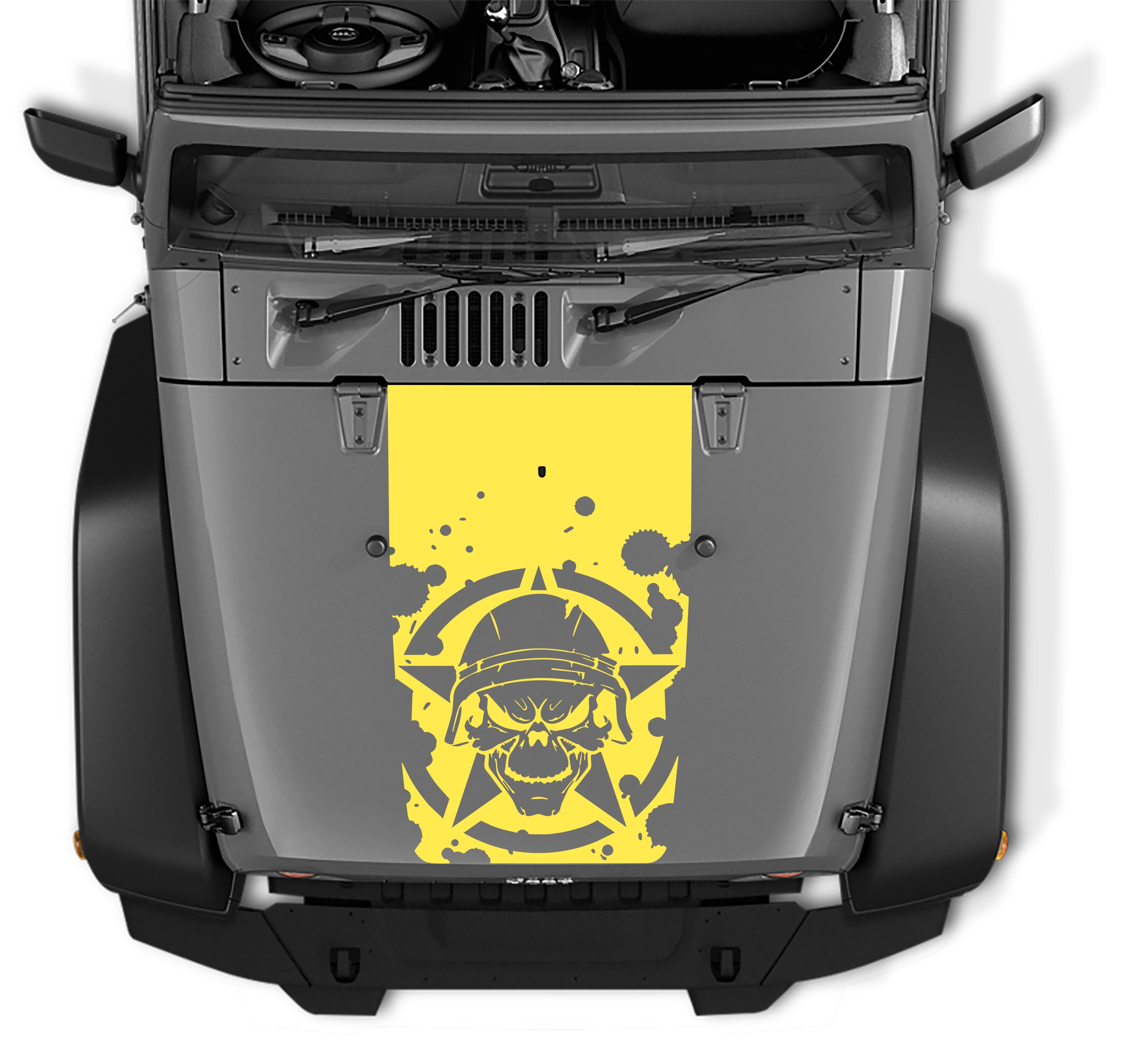 Military Soldier Skull Blackout Hood Decal