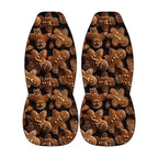 a pair of shoes with a pattern of gingerbread cookies on them.