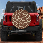 Giraffe Pattern Print design printed spare tire cover with optional backup camera hole by Graffix