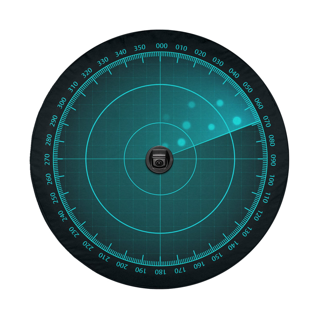 Radar HUD display spare tire cover alternate angle showing full graphic