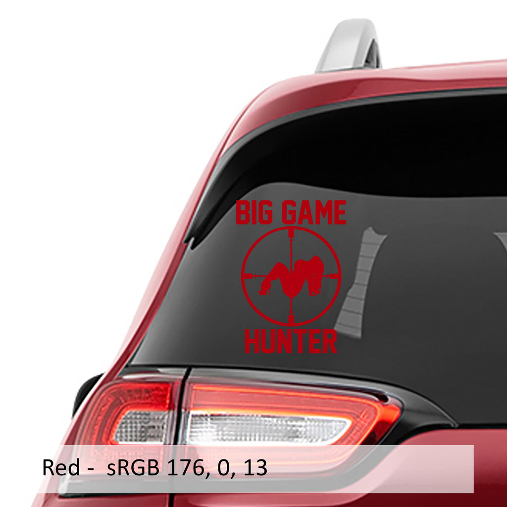 Funny Big Game Hunter Vinyl Decal