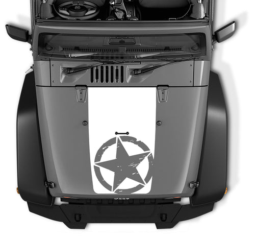 Alpha Romeo Military Star Blackout Hood Vinyl Decal