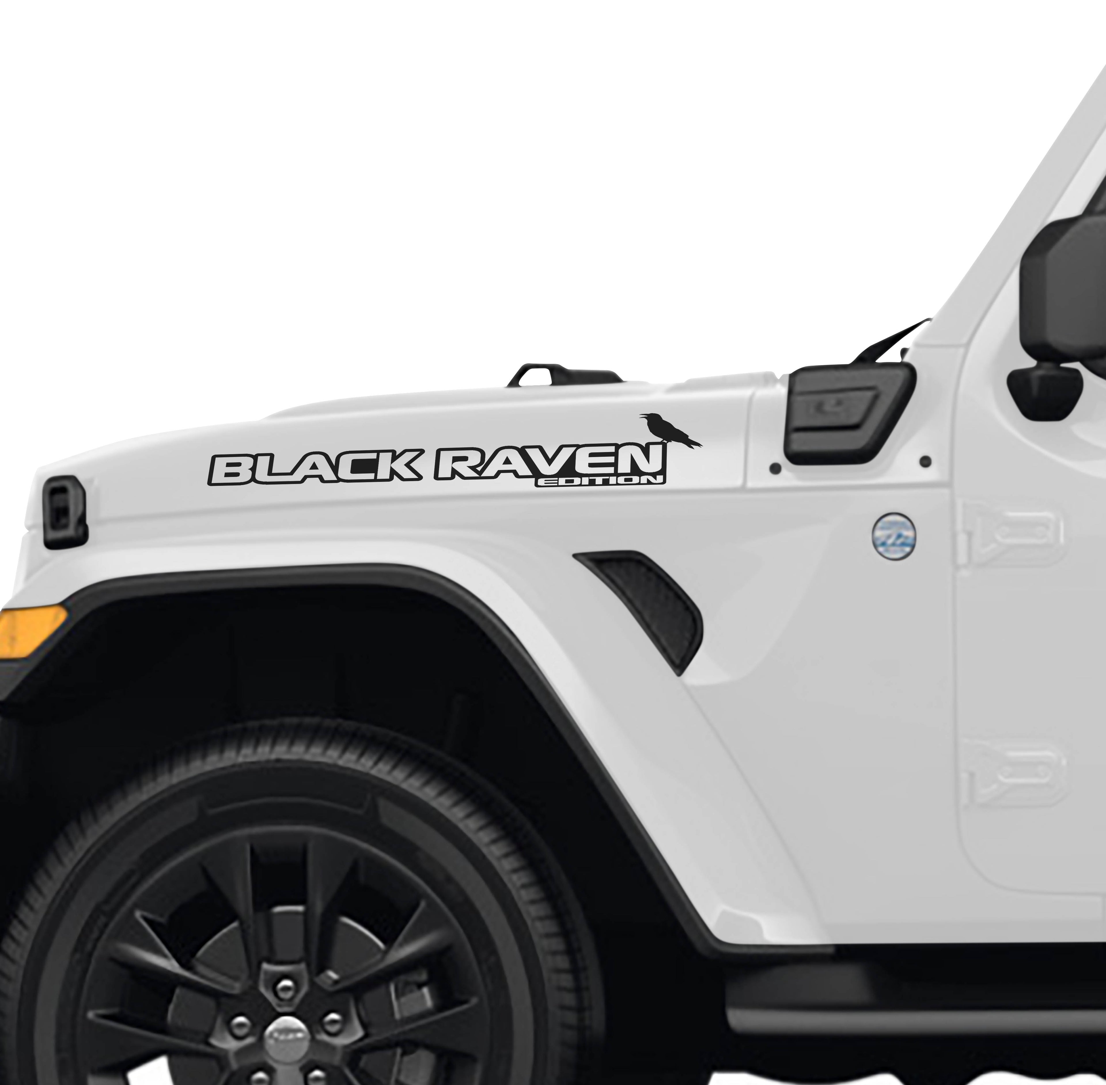 Black Raven Edition Hood Decal Set
