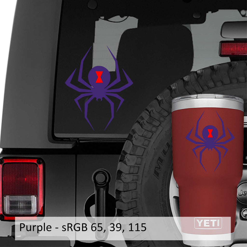 Black Widow Spider 2-Layered Vinyl Decal