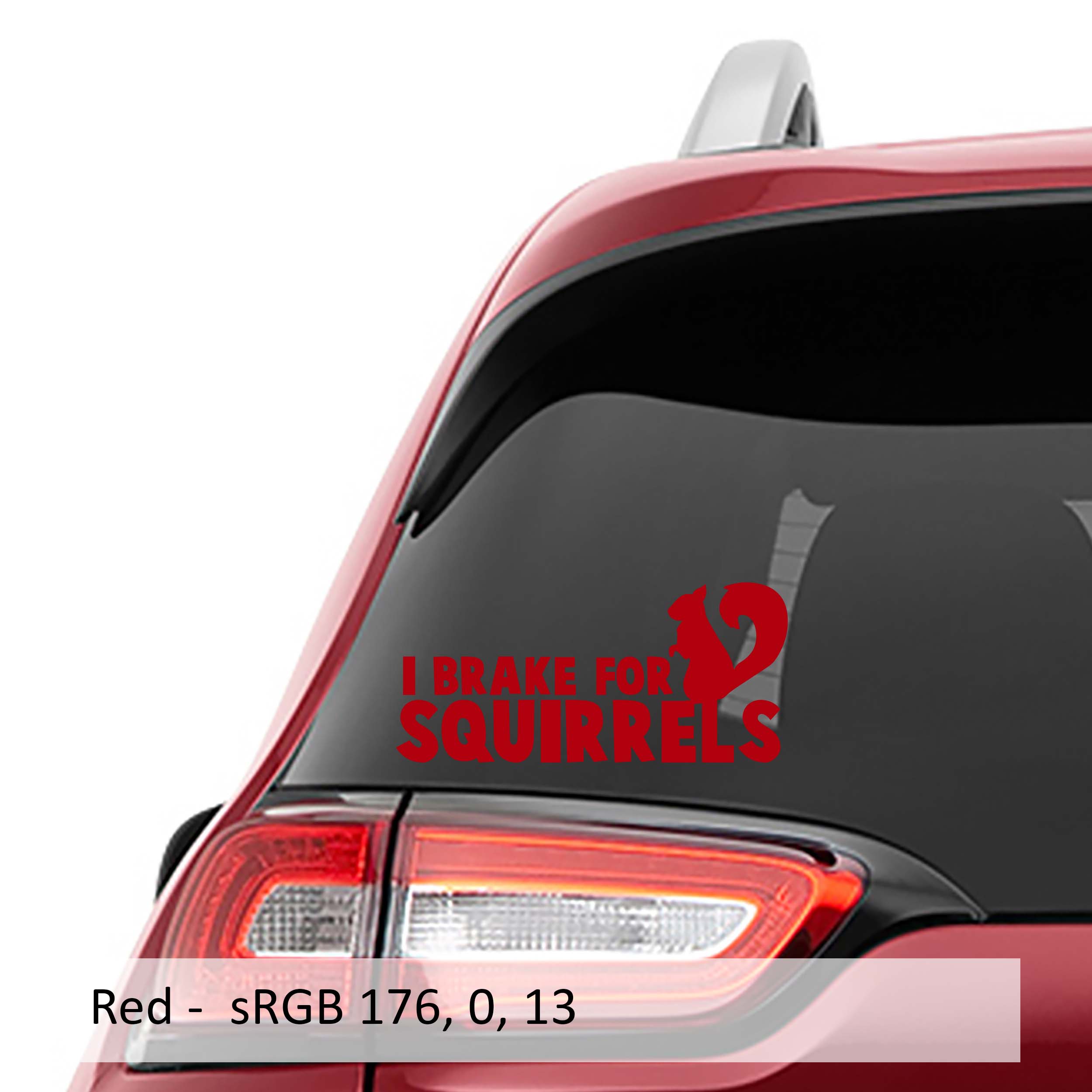 I Brake for Squirrels Vinyl Decal Sticker