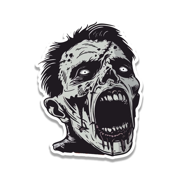 Mall Walker Zombie Head Sticker | Jeep Decal Store