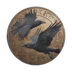 Hugin & Munin Norse Raven design printed spare tire cover with optional backup camera hole by Graffix