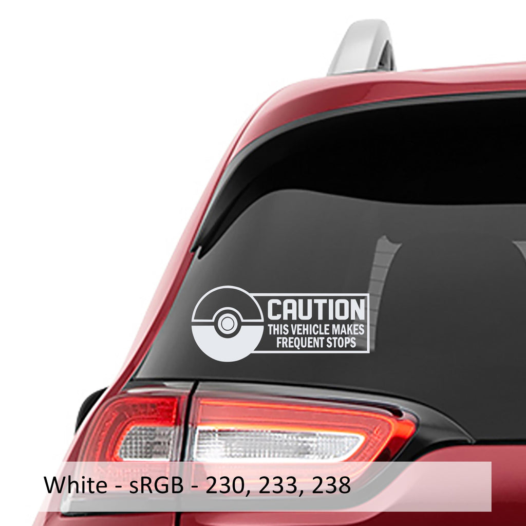 Caution Vehicle Makes Frequent Pokestops Vinyl Decal Sticker