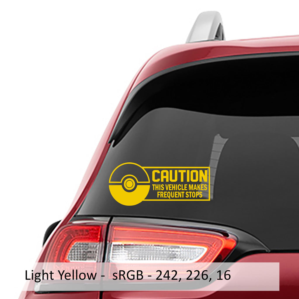 Caution Vehicle Makes Frequent Pokestops Vinyl Decal Sticker
