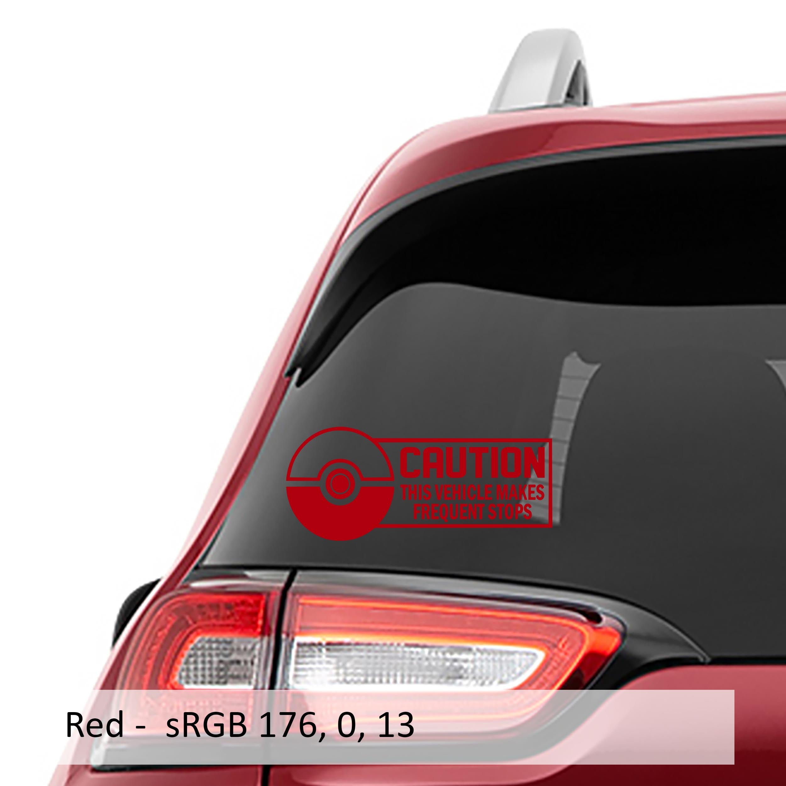 Caution Vehicle Makes Frequent Pokestops Vinyl Decal Sticker