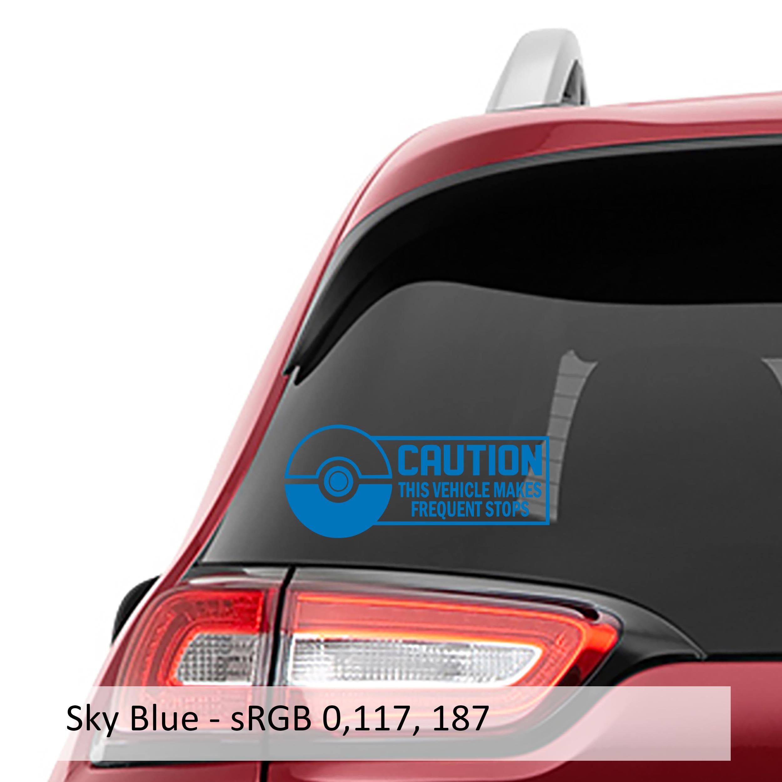 Caution Vehicle Makes Frequent Pokestops Vinyl Decal Sticker