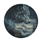 Spirit Wolf Overlook design printed spare tire cover with optional backup camera hole by Graffix