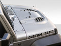 Custom Text Hood Lettering Vinyl Decals - Fits Jeep Wrangler or Gladiator