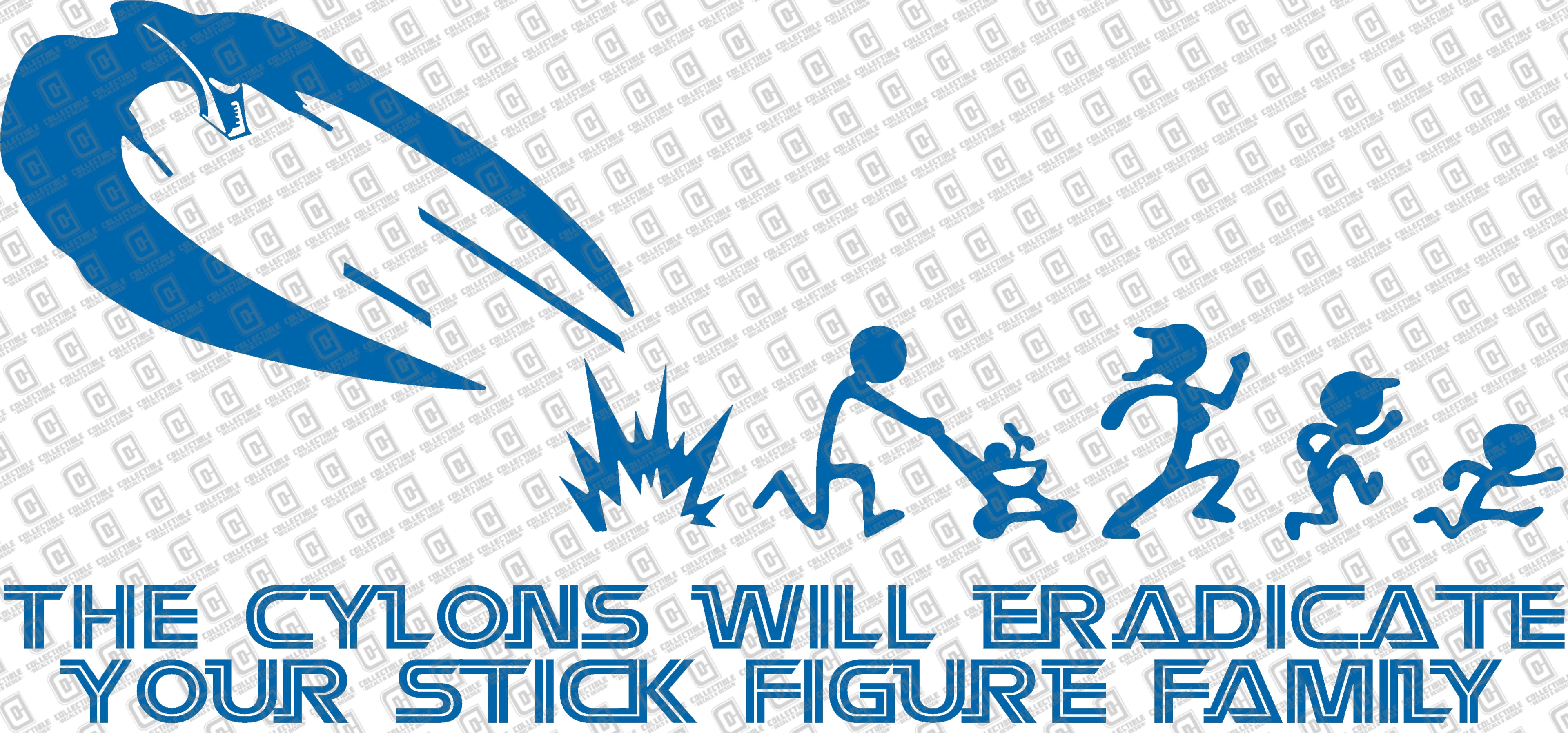 Battlestar Galactica Inspired The Cylons Will Eradicate Your Stick Figure Family Vinyl Decal