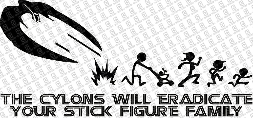 Battlestar Galactica Inspired The Cylons Will Eradicate Your Stick Figure Family Vinyl Decal