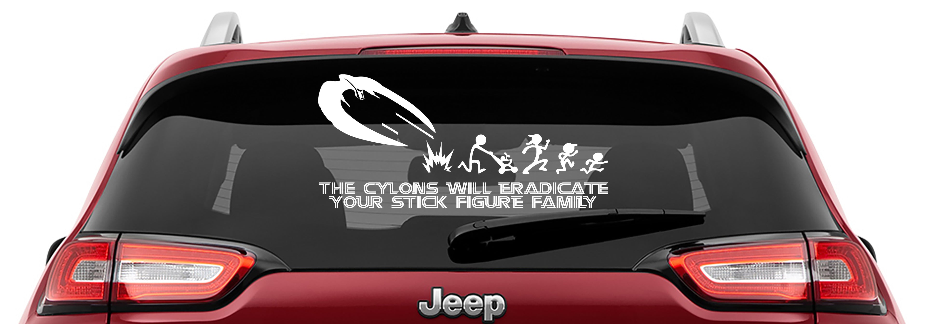 Battlestar Galactica Inspired The Cylons Will Eradicate Your Stick Figure Family Vinyl Decal