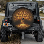Golden Yggdrasil Tree Spare Tire Cover