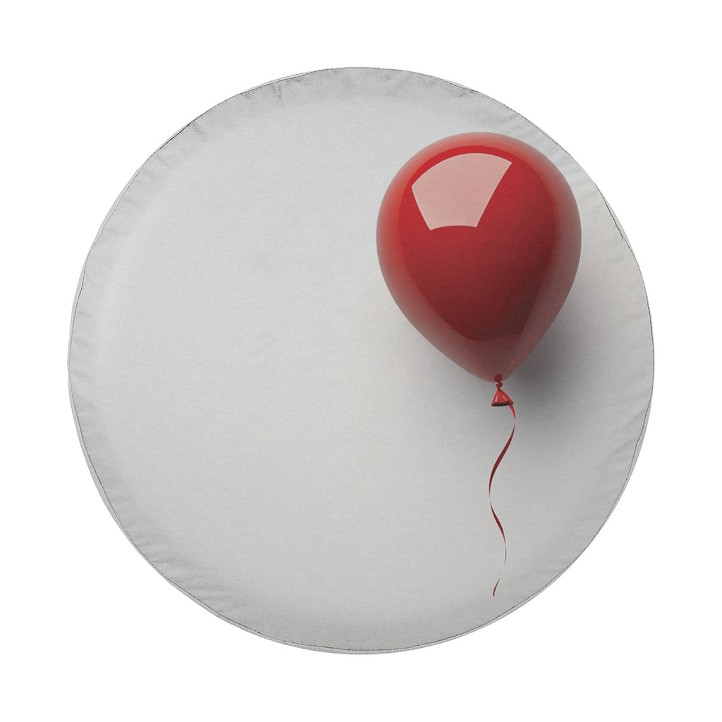 Floating Red Balloon design printed spare tire cover with optional backup camera hole by Graffix