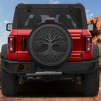Black Shadowed Tree of Life Spare Tire Cover