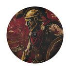 Spartan Warrior design printed spare tire cover with optional backup camera hole by Graffix