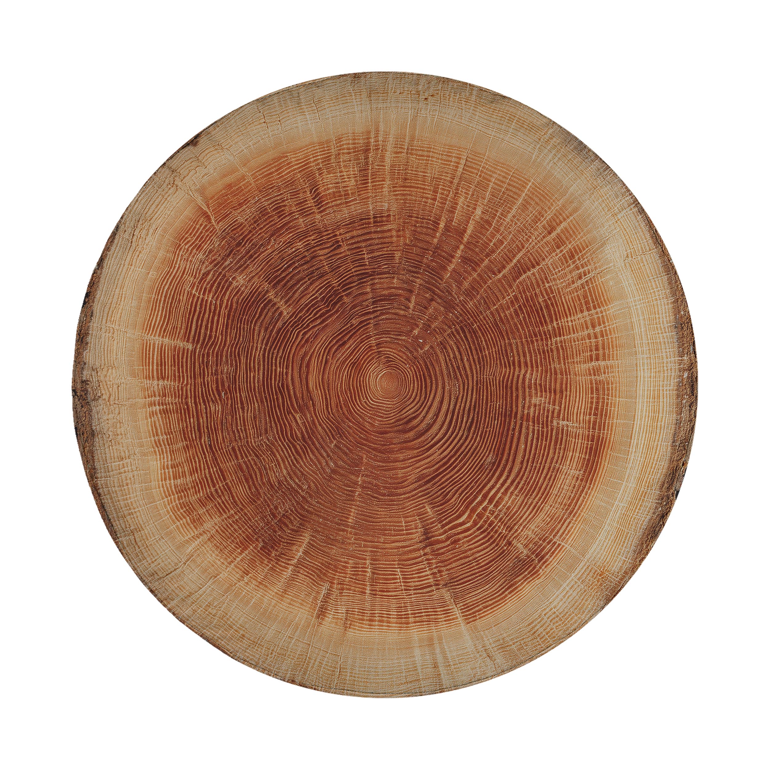a close-up view of a cross-section of a tree trunk, revealing the intricate patterns and rings of the wood.