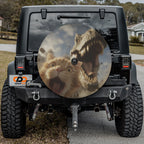Fluffy Meets T-Rex Spare Tire Cover