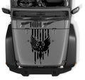 Distressed American Flag w/ Eagle Blackout Hood Decal Vinyl
