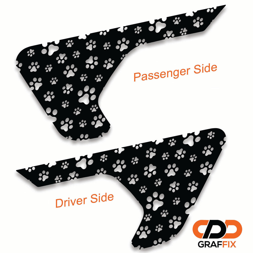 Puppy Dog Paw Print Decal Fender Vent Vinyl Decal - Fits Jeep Wrangler JL/Jeep Gladiator JT 2018+