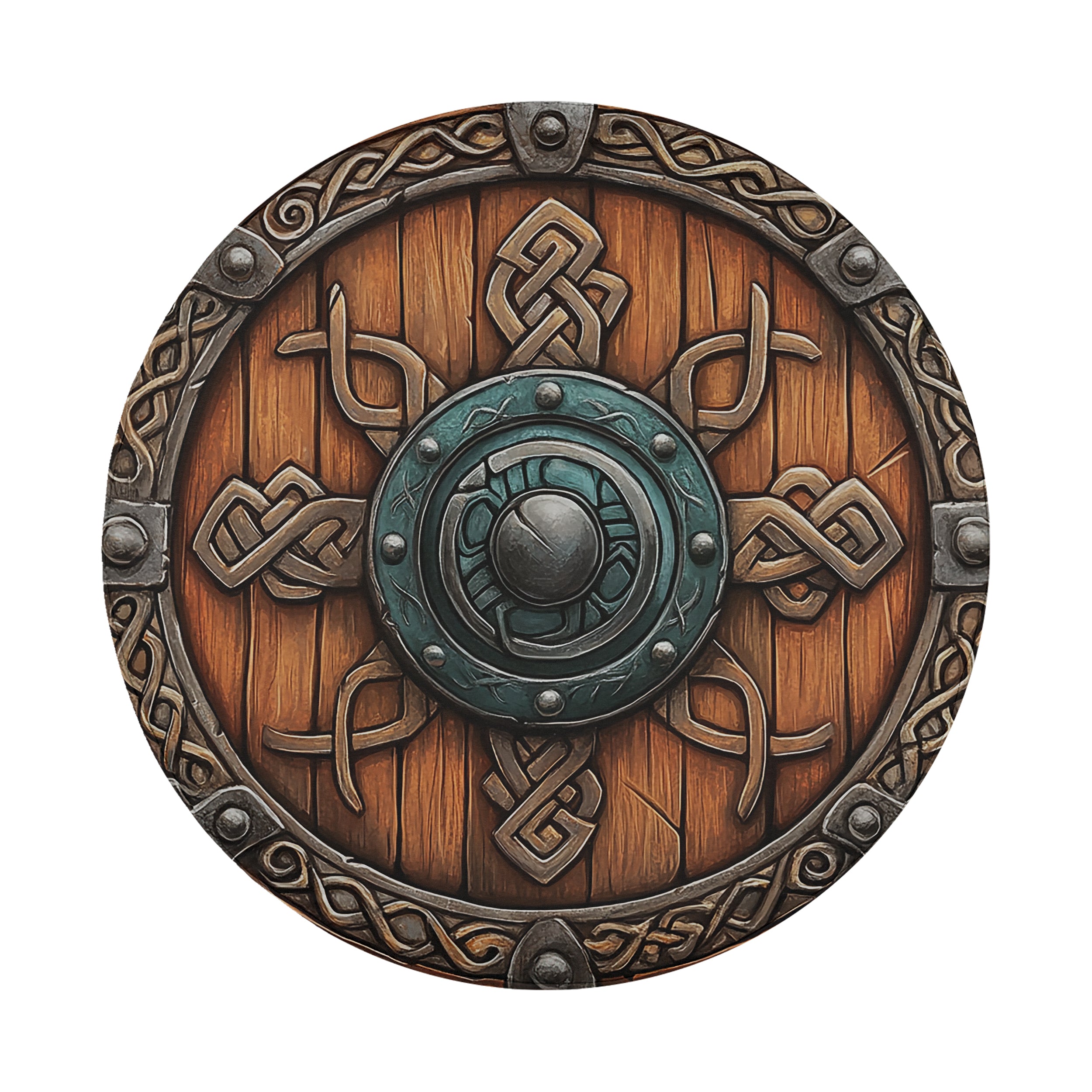 Viking Celtic shield spare tire cover lifestyle shot on SUV outdoors