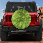 Lime Green Christmas Fuzzy Spare Tire Cover