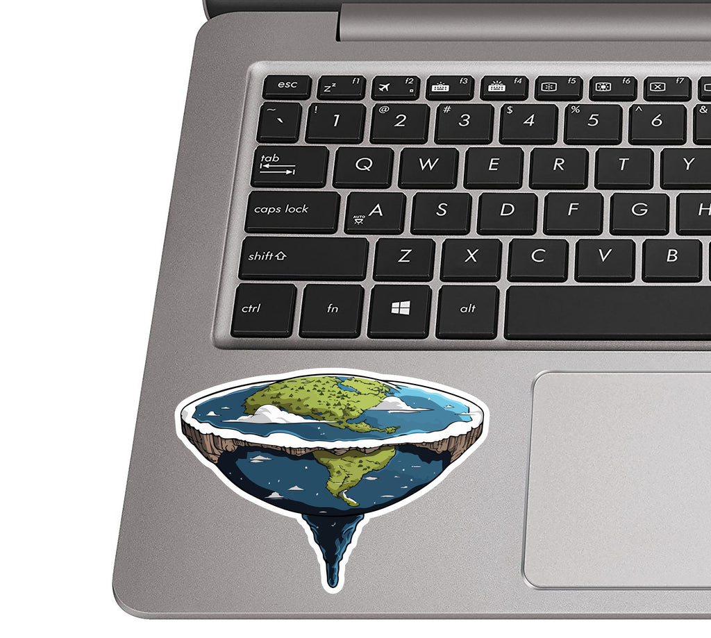 Flat Earth's Tabletop Vinyl Sticker